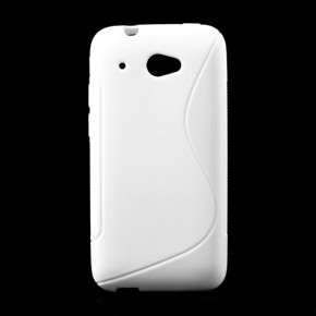 Силиконов гръб ТПУ S-Case за HTC Desire 601 бял